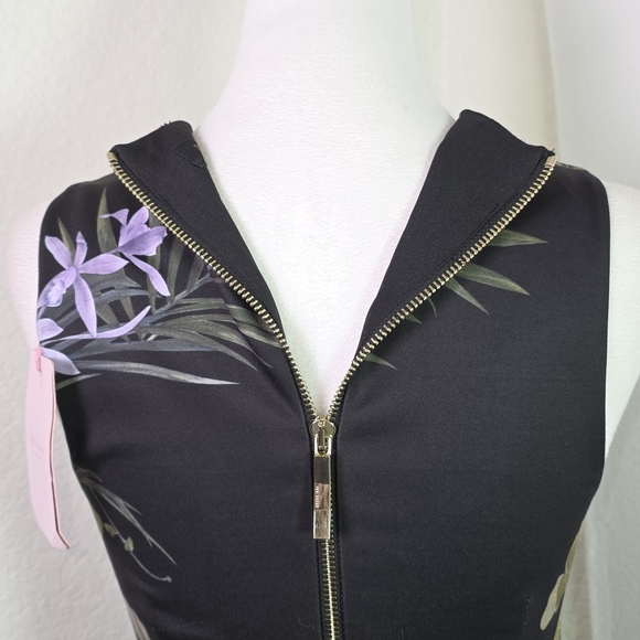 Ted Baker London Highland V Neck Skater Dress Sz 4 - Picture 6 of 13